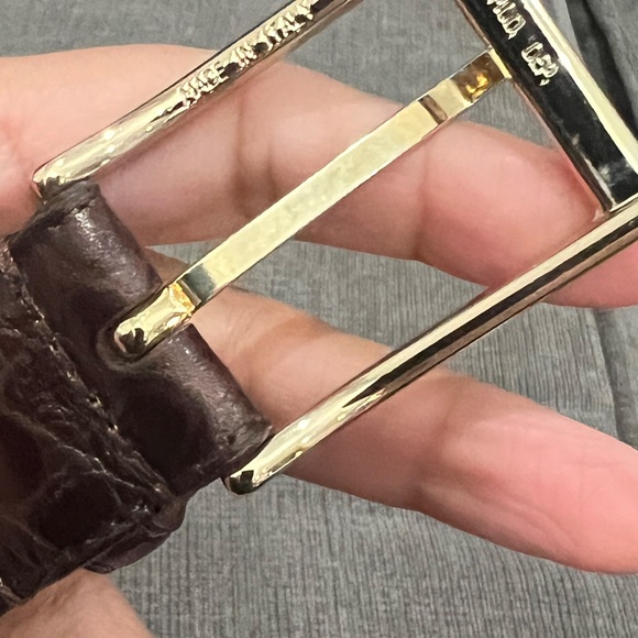 Brooks Brothers Leather Embossed Belt - Picture 7 of 9